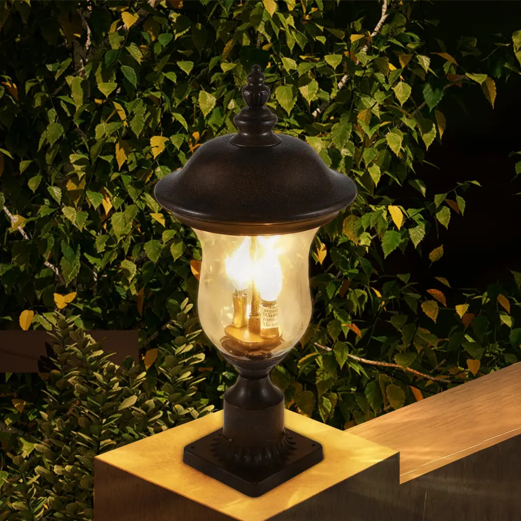 Vintage Outdoor Lamp Post Light Water Resistant Garden Patio Lantern lighting commune