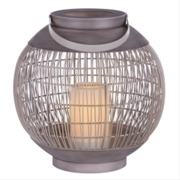 Sterno GL40473 Sand Oval Lantern 11.5 Inch Decorative Outdoor Light