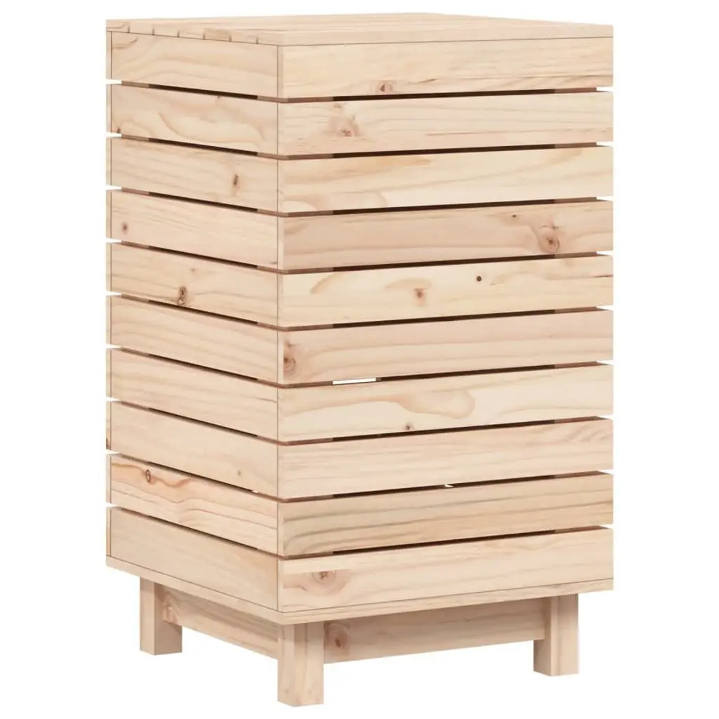Laundry Bin 17.3x17.3x29.9 Inch Solid Wood Pine Hamper Lid