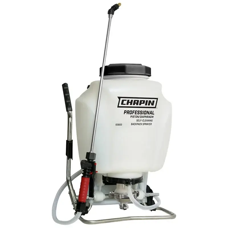 Chapin 63900 Backpack Sprayer, 4 gal Tank, 48 L Hose, Poly Tank, 25 ft Horizontal, 23 ft Vertical Spray Range