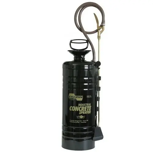 3.5 gal Ind Viton Concrete Funnel Top Sprayer, Onyx, 24 Wand, 48 Hose