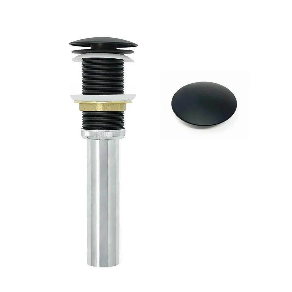 Lavatory Basin Pop-up Drain without Overflow, Matte Onyx