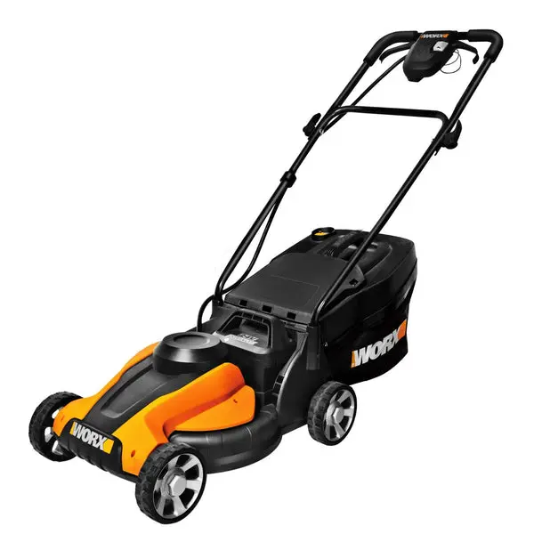 Worx WG775 Cordless Electric Lawn Mower Grass Catcher 24-Volt Battery Powered