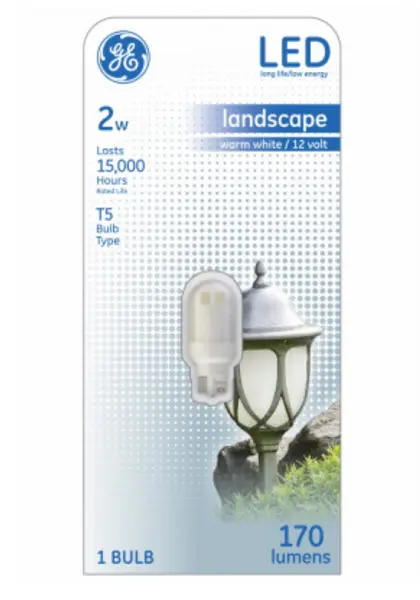 GE 14162 Replacement Landscape T5 LED Light Bulb Warm White 4 Watt