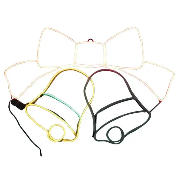 Santas Forest 62321 24 Inch Christmas 2D Neon LED Christmas Bell Holiday Decor Santa's Forest