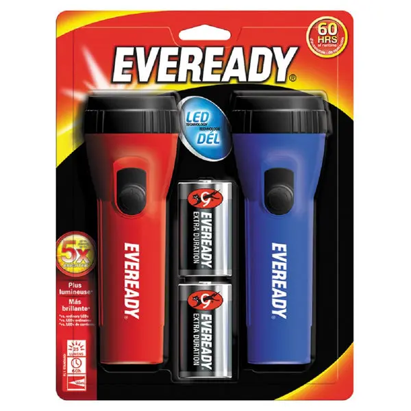 Eveready EVEL152S LED Flashlight 2-Pack Emergency and Outdoor Use