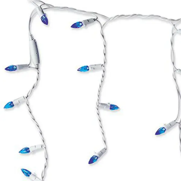 Holiday Wonderland 47693-88 Christmas C3 LED Icicle 105-Light Set Blue 7.5ft