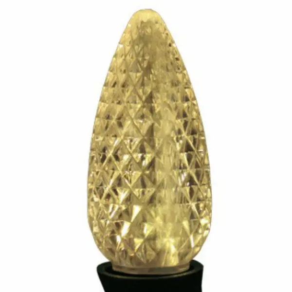 Holiday Bright BU25-LEDFC9-TWW Transparent C9 LED Bulbs Warm White 25 Pack Holiday Bright Lights