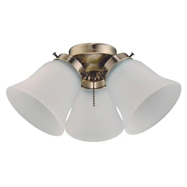 Westinghouse 77848 3-Light LED Cluster Ceiling Fan Light Kit Antique Brass 5W