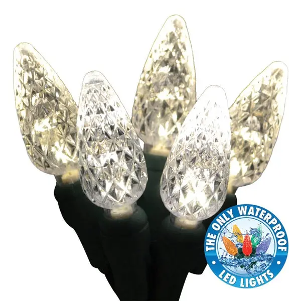 Holiday Bright LEDBX-C650-WW6 Commercial Grade C6-LED 50 Light Set Warm White Holiday Lights Holiday Bright Lights
