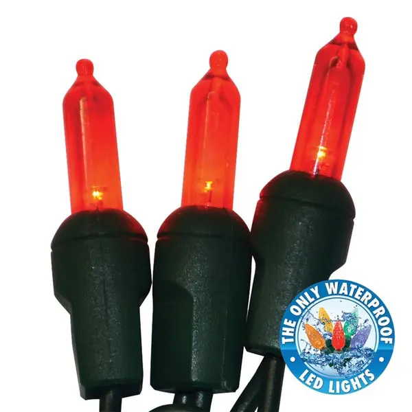 Holiday Bright LEDBX-T550-RD6 Christmas Commercial T5 LED 50-Light Set Red Holiday Bright Lights