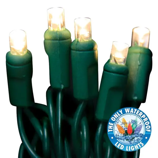 Holiday Bright LEDBX-WA50-WW6 Contractor Grade LED 50 Light Set Warm White Holiday Decorations Holiday Bright Lights