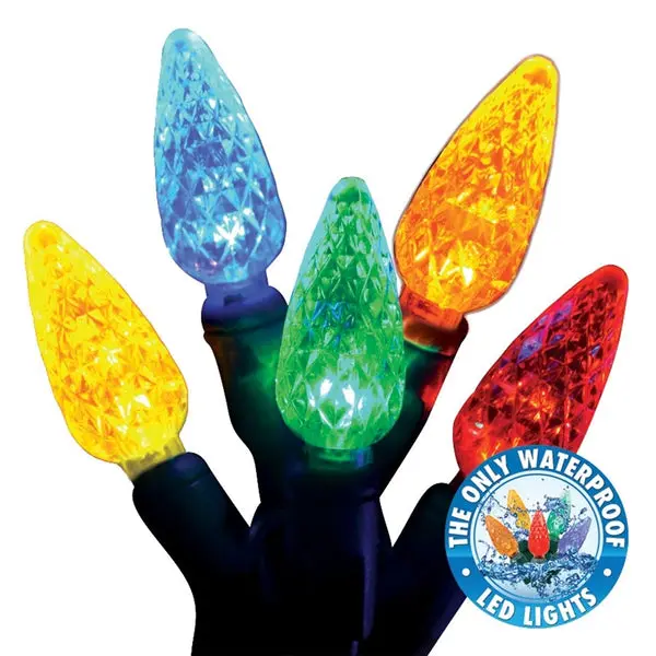 Holiday Bright LED-C6R100-MU Christmas Commercial C6 LED 100-Light Reel Multi-Color Holiday Bright Lights