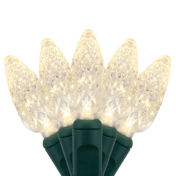 Holiday Wonderland 47870-88A Christmas C6 LED 70-Light Set Warm White 18.6 Feet Tree and Home