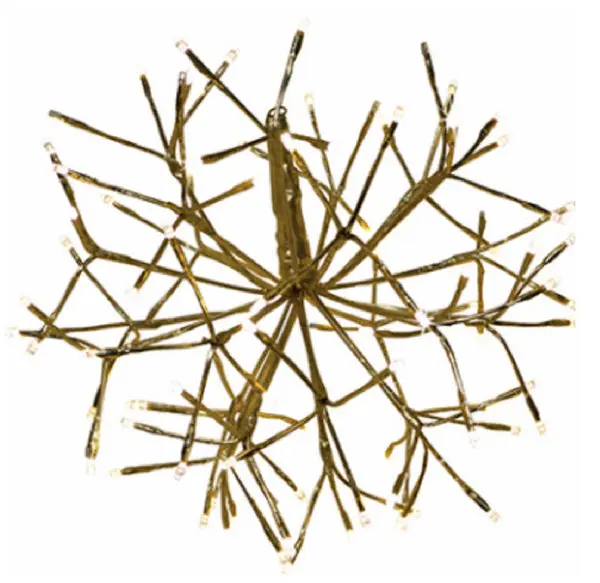 Holiday Bright Lights LED-16SHS-GWWTW Christmas Shimmer Sphere LED Light Gold