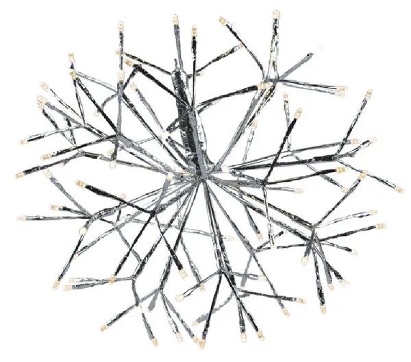 Holiday Bright Lights LED-16SHS-SWWTW Christmas Light Silver Indoor Decor