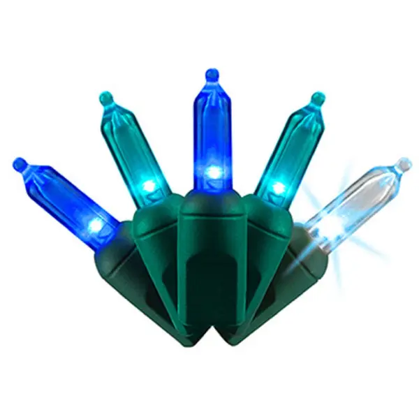 Holiday Bright Lights LEDBX-T5100-OCTW4 Super Bright LED Light Set 100 Light Orange Cool White Holiday Decor