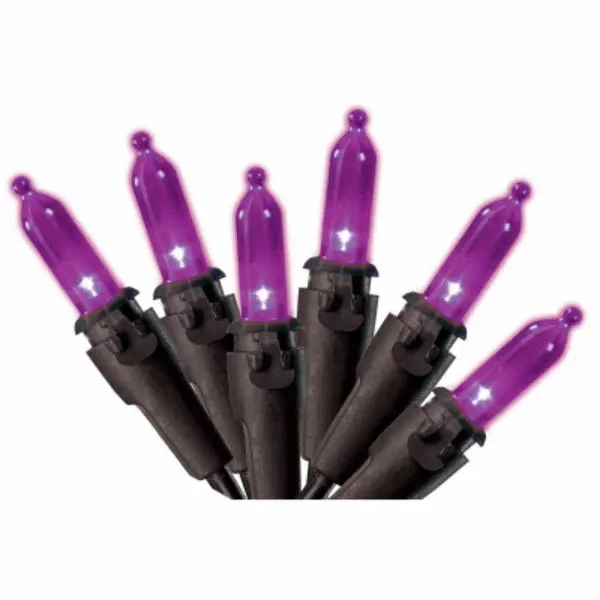 Sylvania V34766-88 Purple LED Mini Light Set 100 Lights Holiday Decor