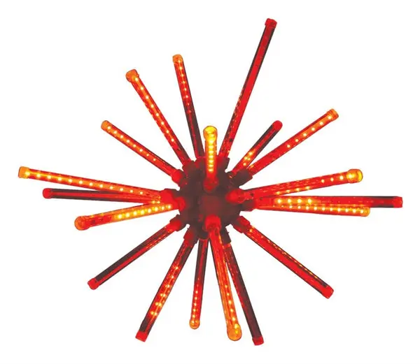 Holiday Bright LED Meteor Burst Combo 224 Red Lights 20 Inches Holiday Bright Lights