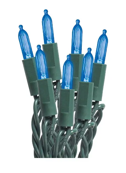 Santas Forest 27554 Christmas Mini String LED Lights Blue 20 Feet Indoor Outdoor Decor