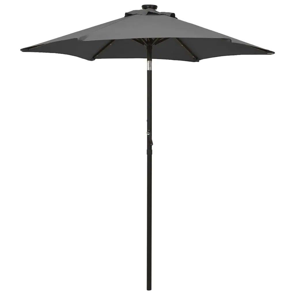 Garden Parasol LED Lights Anthracite 78.7x83.1 Inches Aluminum Outdoor