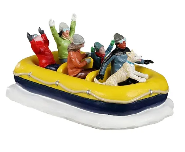 Lemax 23596 Christmas Snow Rafting Resin Holiday Village Scene Moving Parts