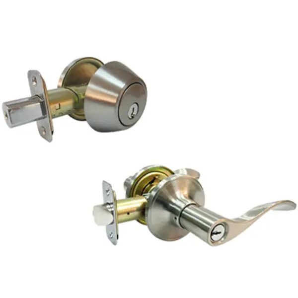 Taiwan Fu Hsing MB6X2L1B-KA2 Bergamo Combination Lever Lockset Satin Nickel