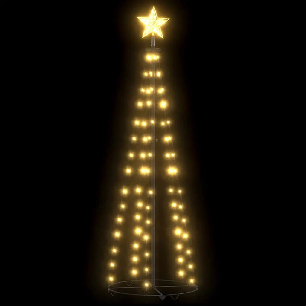 Christmas Cone Tree Warm White 84 LEDs 2x5 ft Holiday Lighted Decor