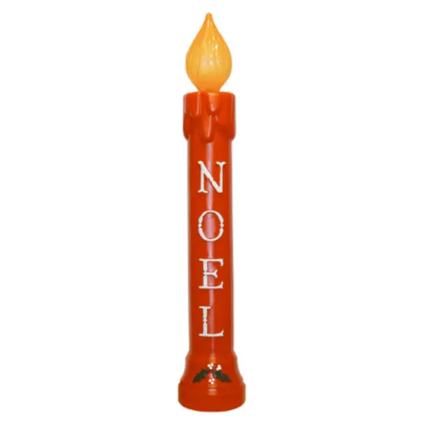 Union Lighted Noel Candle Statue Red 39 Inches Christmas Decoration