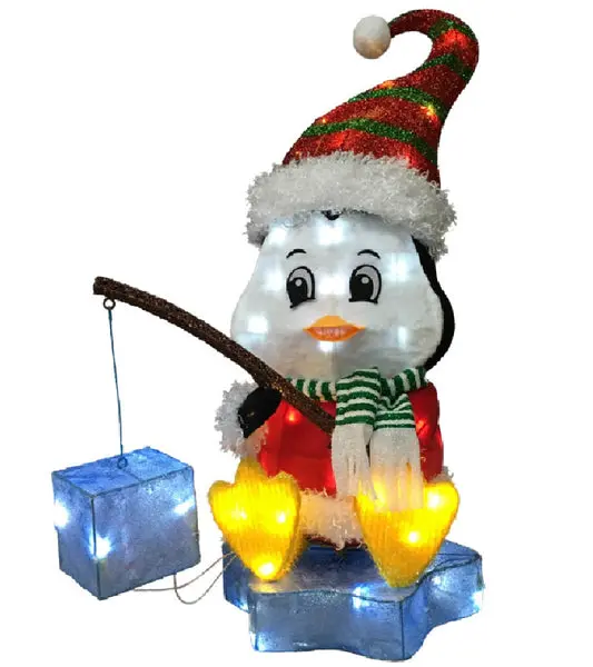 Puleo 75-YD0139L Penguin Lighted 45 LED 30 Inch