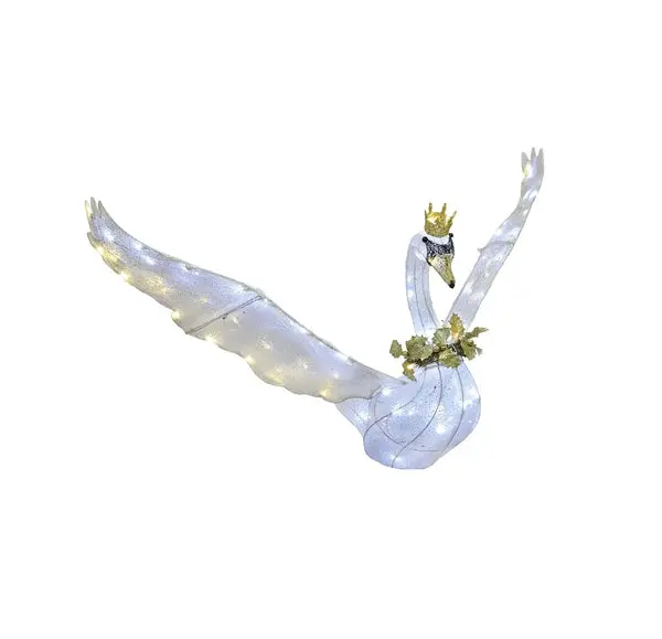 Puleo Asia Limited 75-YD1041L Lighted Swan Christmas Decoration Warm White Cool White