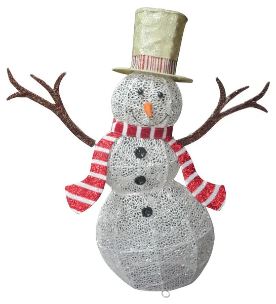 Santas Forest 58305 Christmas Snowman LED Lights 53 Inch Decor Santa's Forest