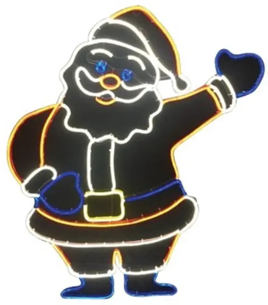 Santas Forest 62319 2D Neon LED Christmas Santa Decoration 36 Inch