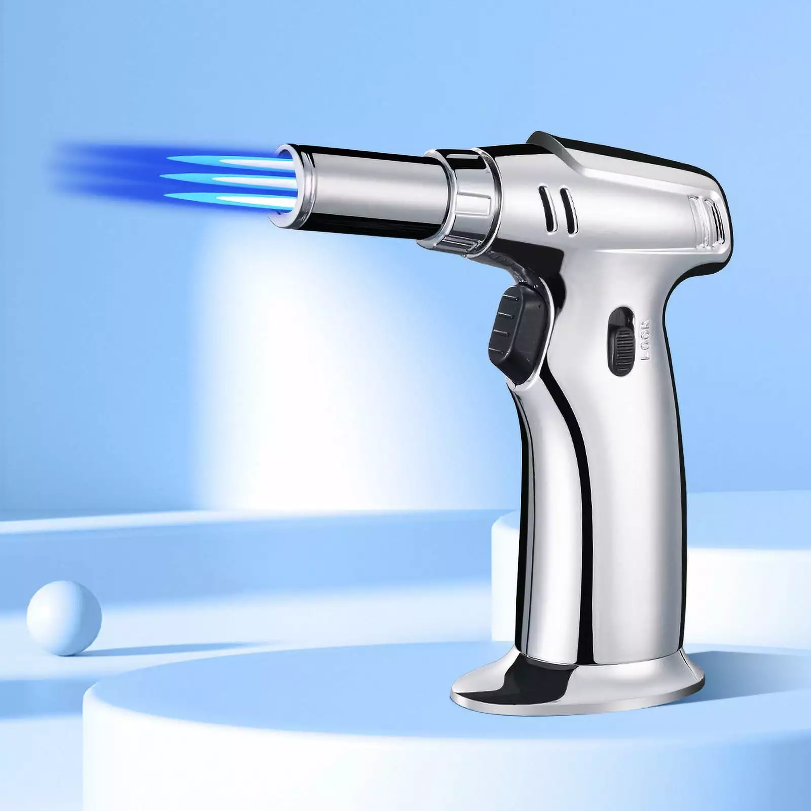 Lydiaunistar Windproof Blue Flame Butane Torch Lighter Outdoor BBQ Baking and Cooking