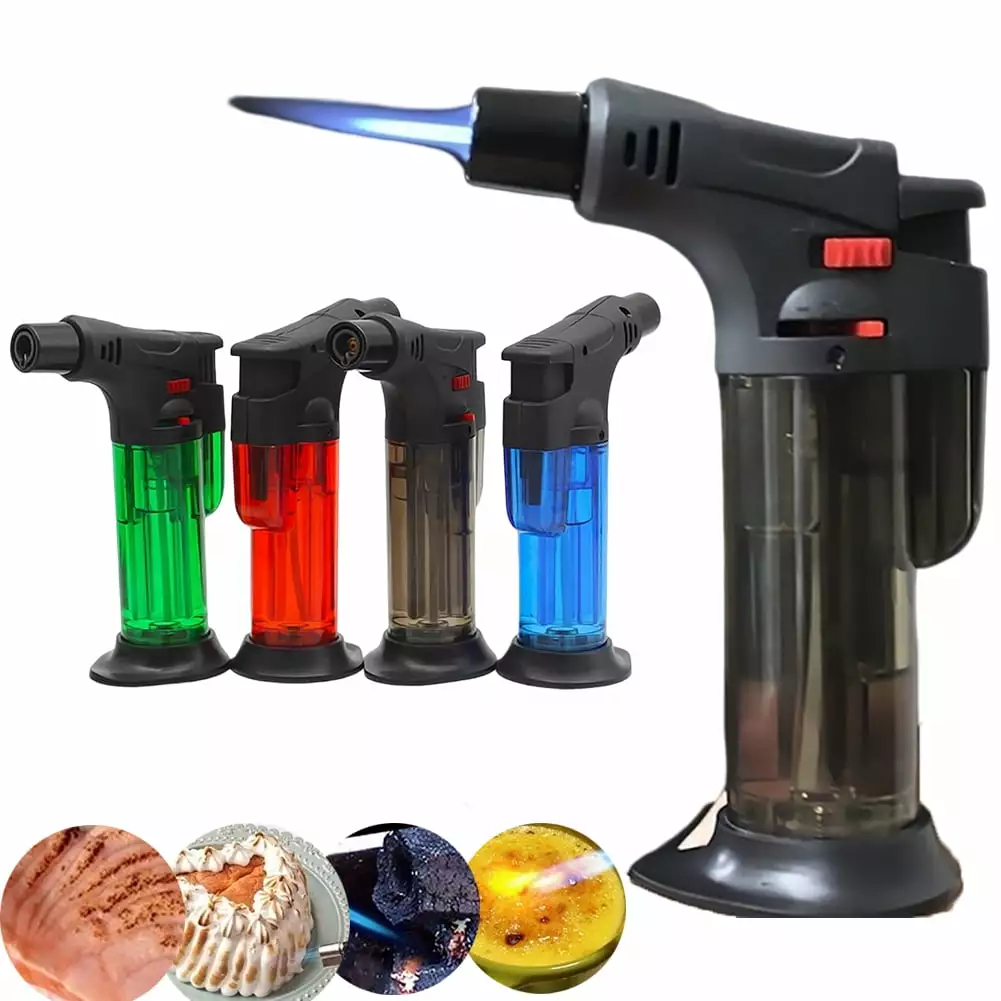 UDIYO Torch Lighter Windproof Jet Flames Butane Torch Lighter Mini Refillable Pack