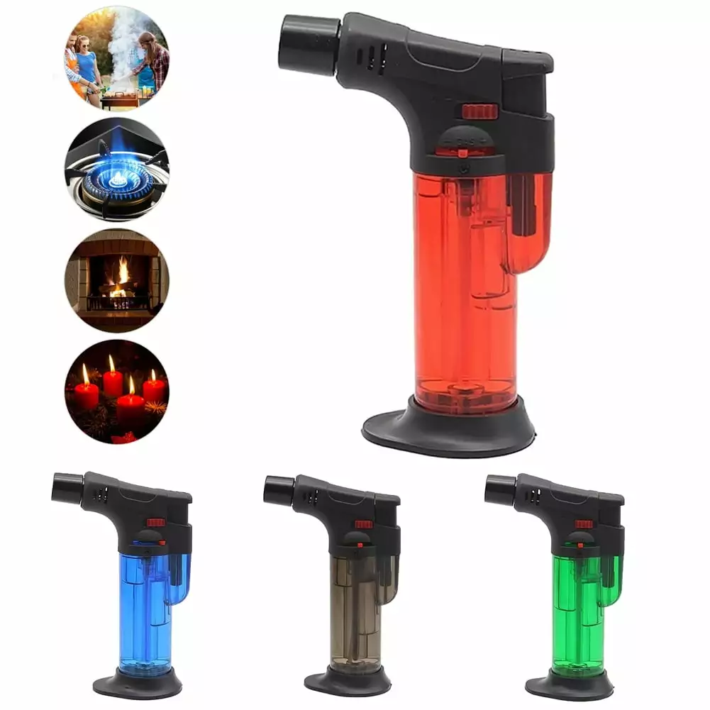 D-GROEE Refillable Butane Torch Lighter Adjustable Flame Cooking Baking Creme Brulee