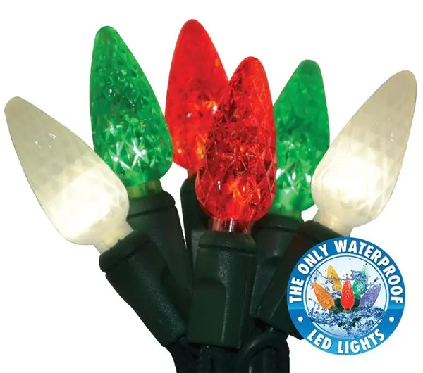 Holiday Bright LEDBX-C650-TR6 Commercial Grade C6-LED 50 Light Set 25-1/2 Foot Holiday Bright Lights