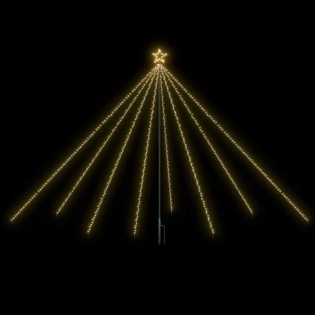 LED Christmas Waterfall Tree Lights Indoor Outdoor 400 LEDs 8 ft Holiday Decor