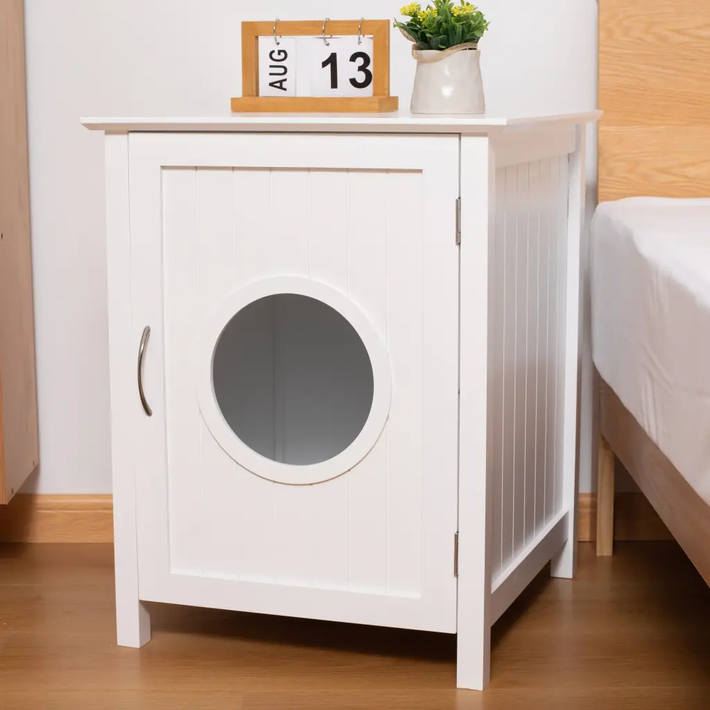 Liquidation Sale Hidden Litter Box Shell Home Decor Cabinet Cats w1431 weichuangmei