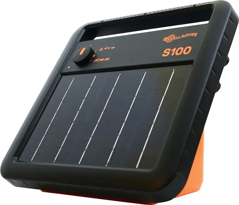 Gallagher G346404 Solar Fence Energizer, 0.73 J Output Energy, Lithium-ion Battery