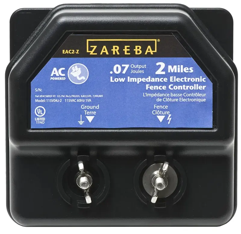 Zareba EA2M-Z Electric Fence Charger, 0.07 J Output Energy, 110/120 V Galvanized Finish