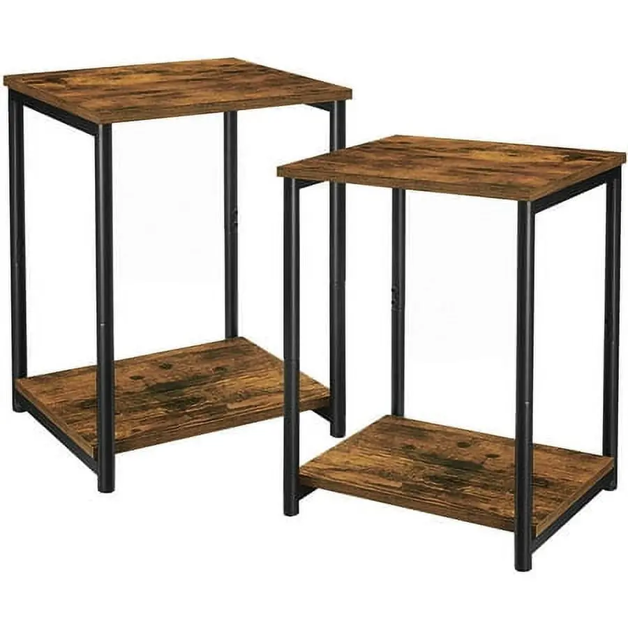 VASAGLE Side Tables Set 2 Small End Table Nightstand Living Room Bedroom