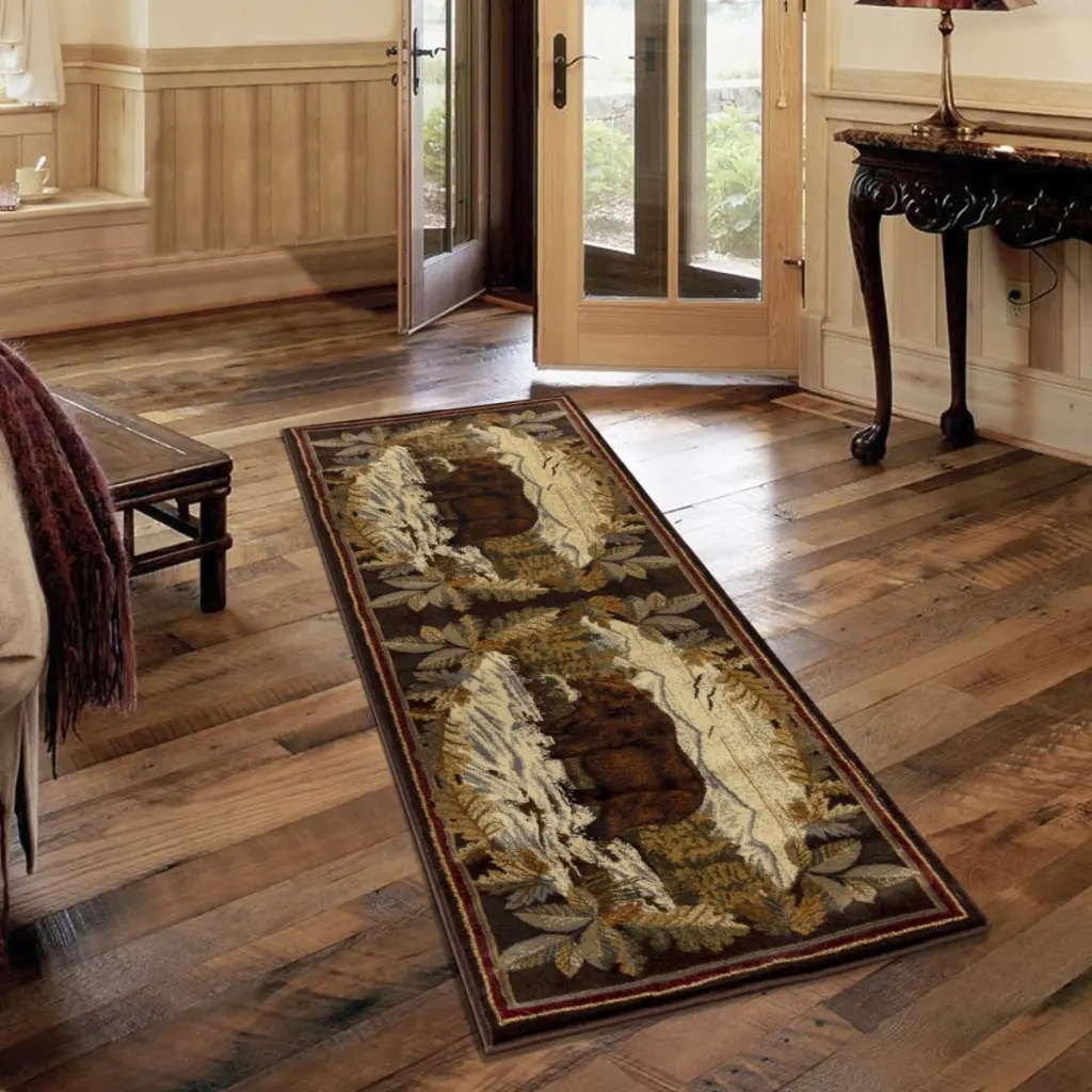Nature's Nest GC Cbl3008 Multi 2 Ft 7 X 7 Ft 3 Lodge Area Rug icona home decor