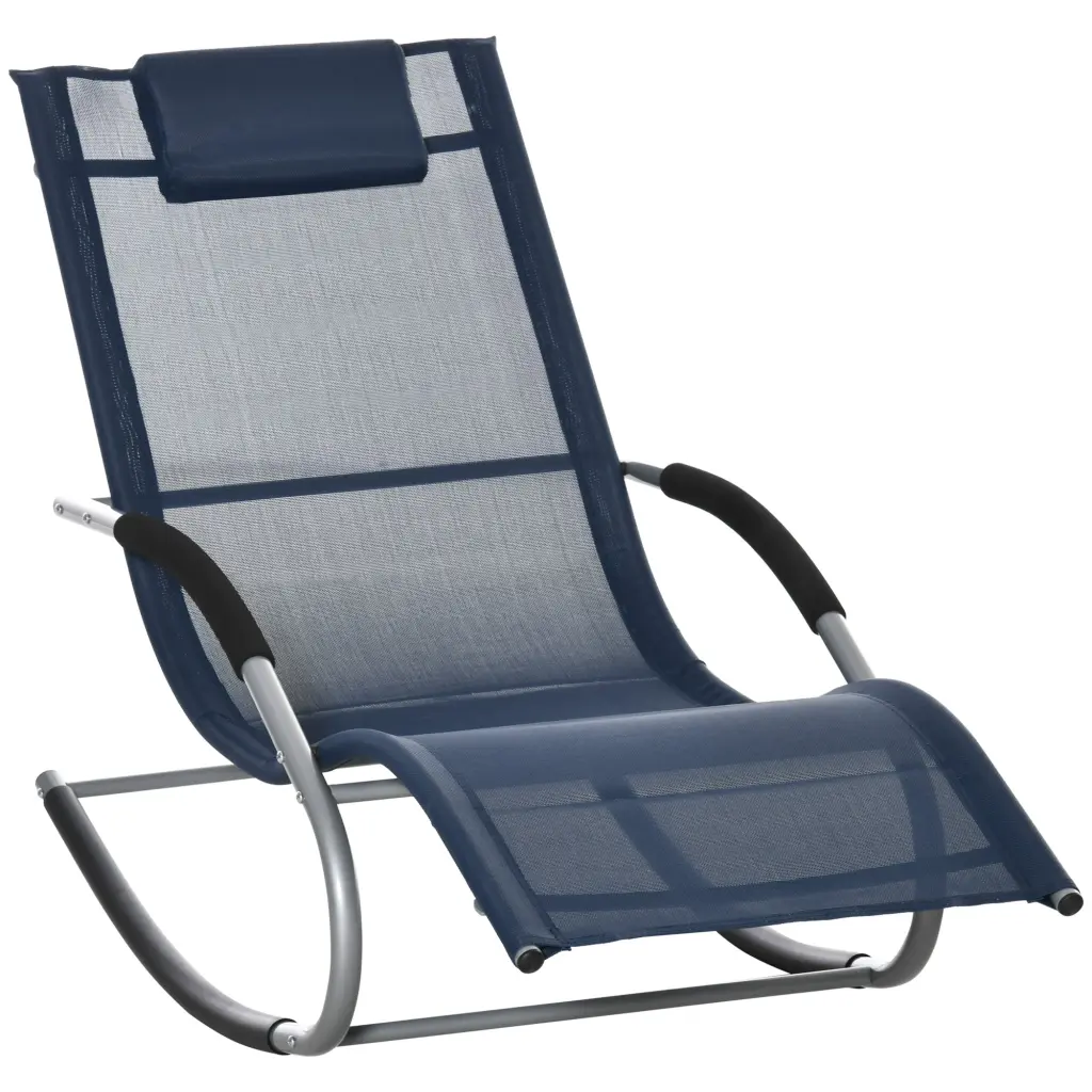 Outsunny Zero Gravity Rocking Chair Outdoor Chaise Lounge Chair Reclining Patio Furniture aosom business