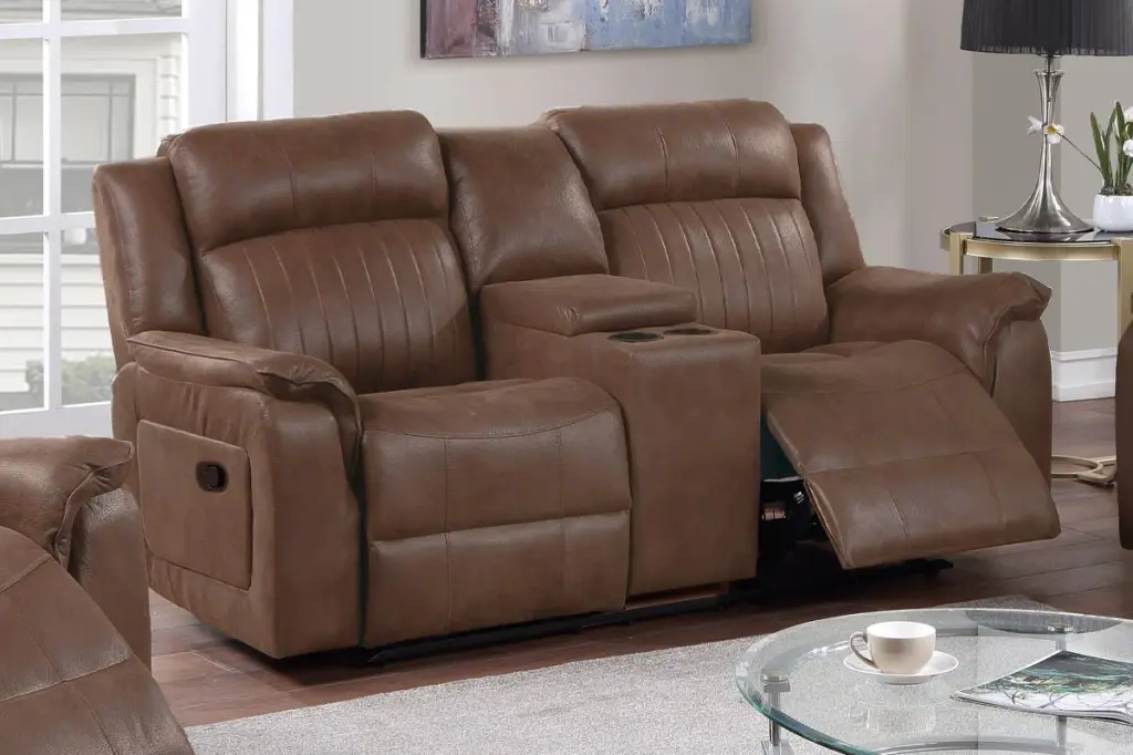 Contemporary Manual Motion Loveseat Console Living Room kanepe