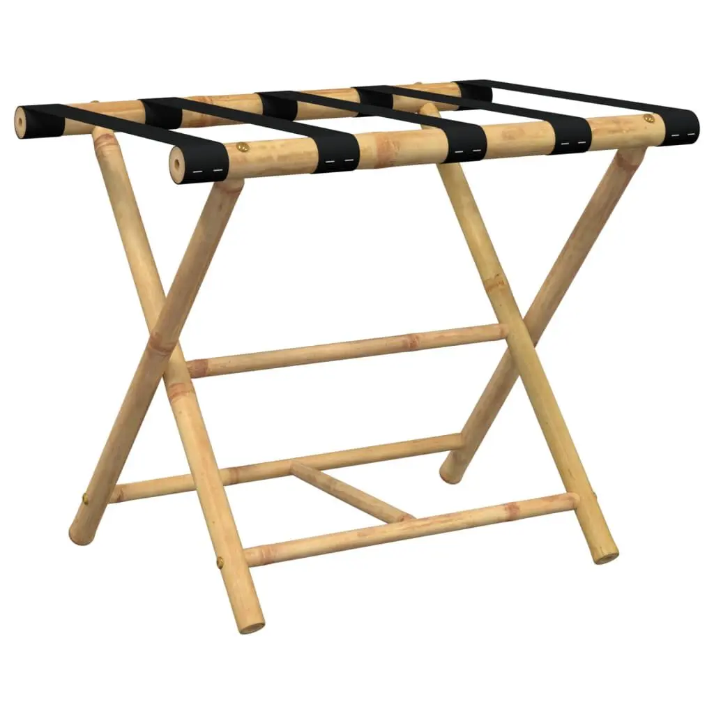 Folding Luggage Rack 24.4x16.5x19.9 Inches Bamboo Travel Organizer