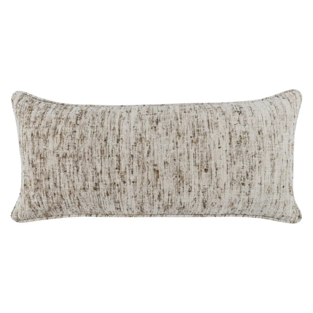 16 X 36 Accent Lumbar Throw Pillow High Low Texture Woven Material Ivory royal hampton