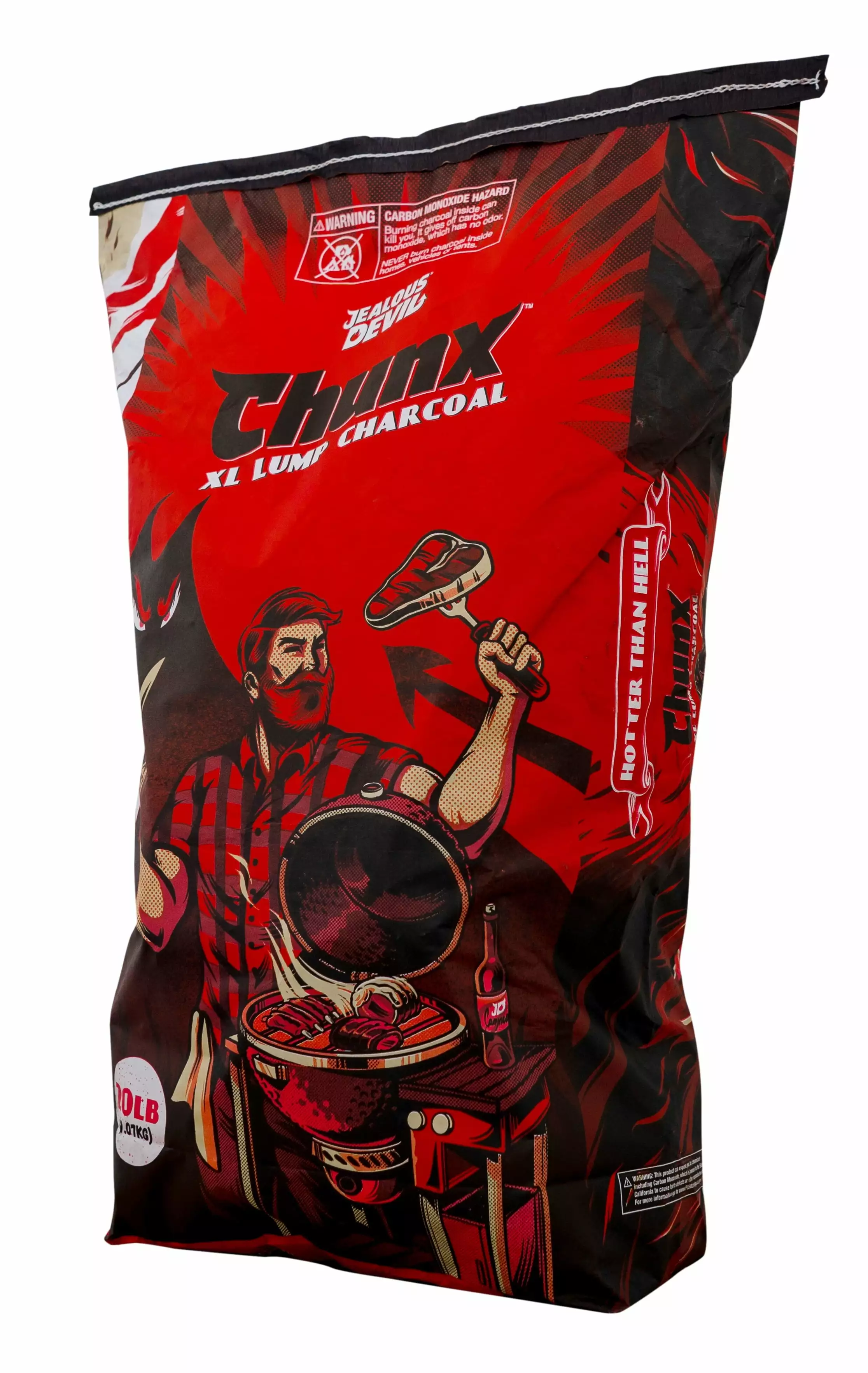 Jealous Devil Chunx XL 20 lbs All Natural Hardwood Lump Charcoal High Heat Grilling 20