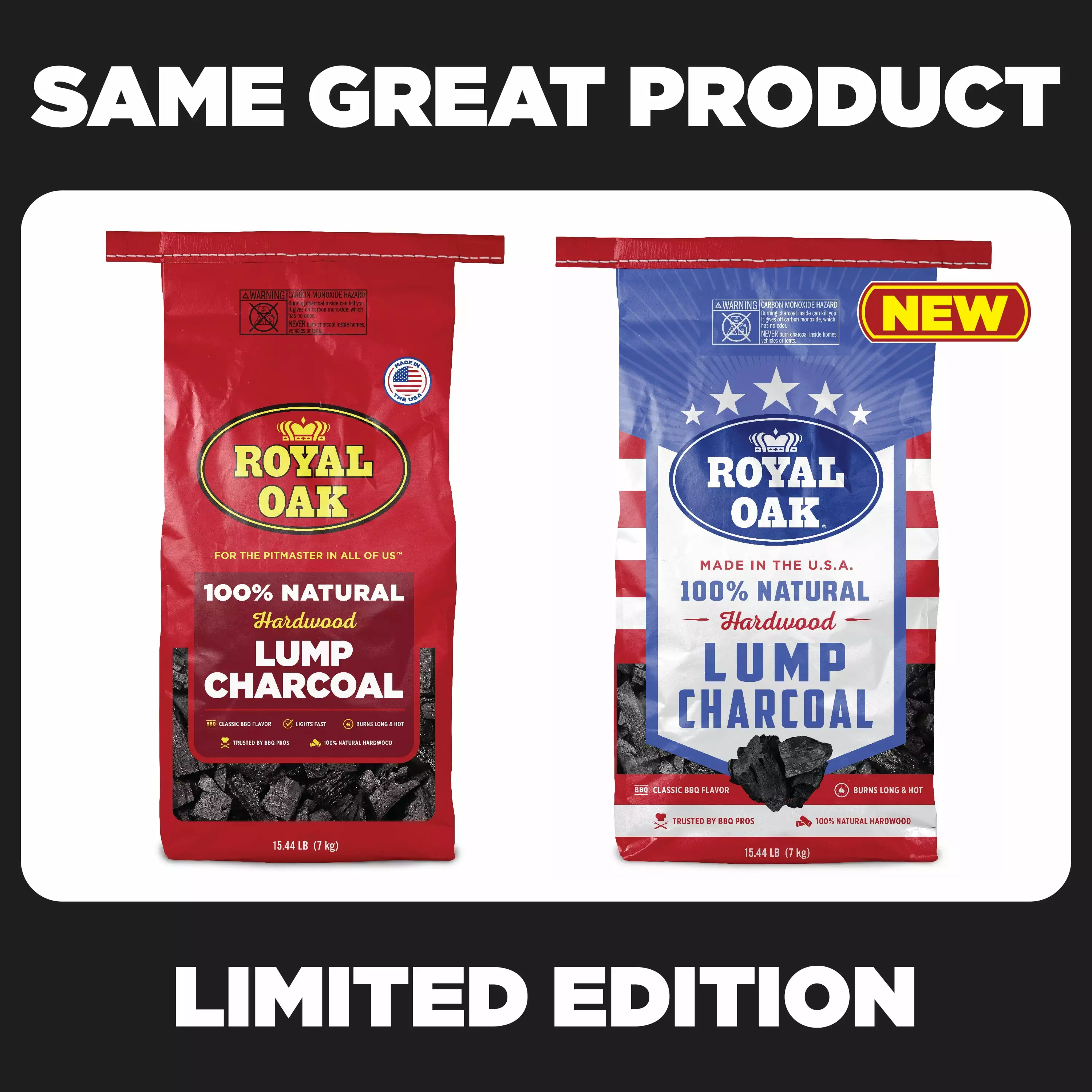 Royal Oak Lump Charcoal All Natural Hardwood Charcoal 15.4 lbs Grilling 15