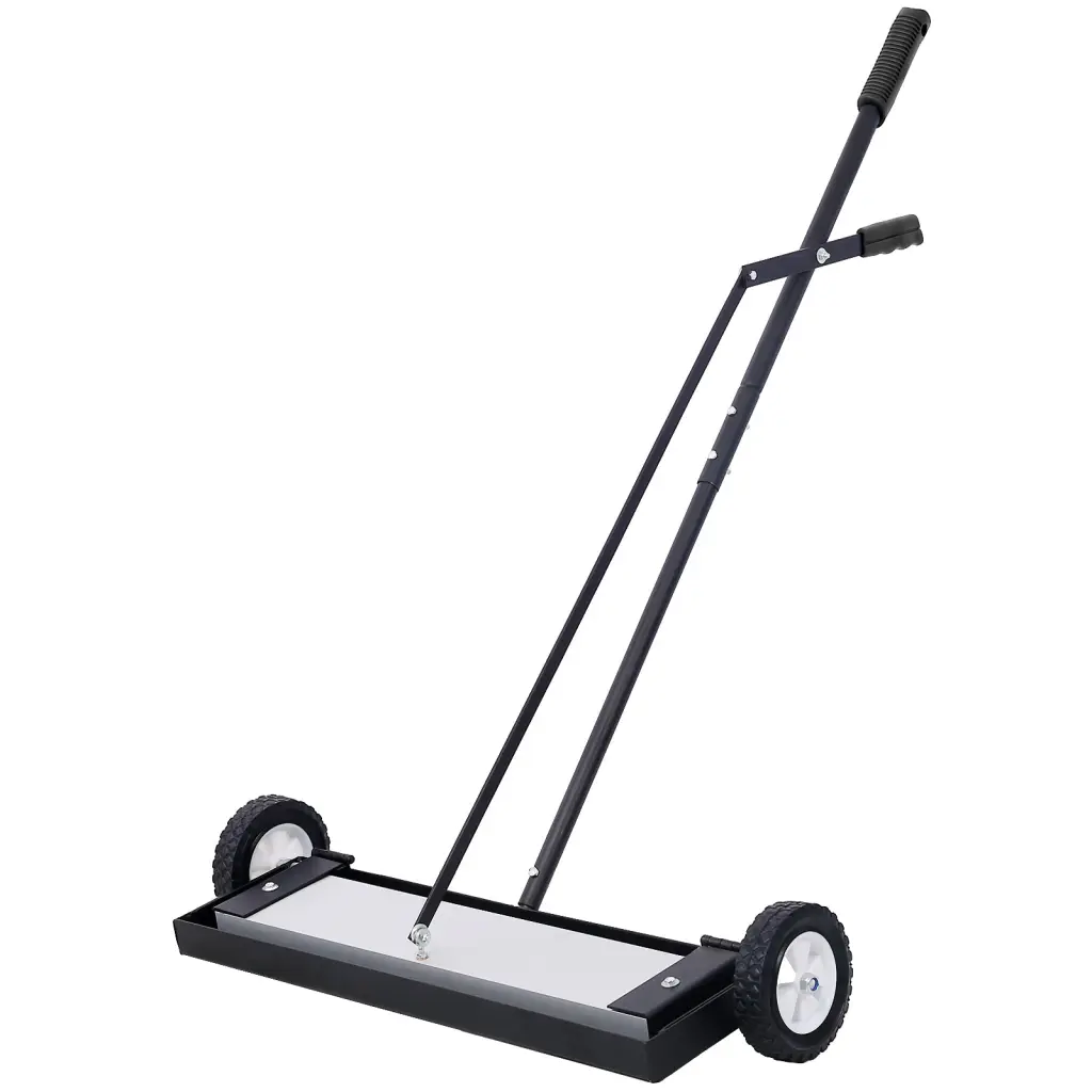 24 Inch Rolling Magnetic Pick Up Sweeper Heavy Duty Push Type g-h